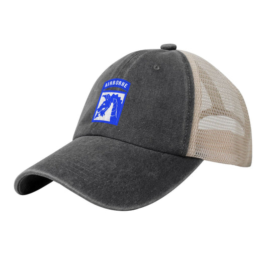 XVIII Airborne Corps CSIB Printed unisex baseball cap adjustable grid baseball cap veteran gift