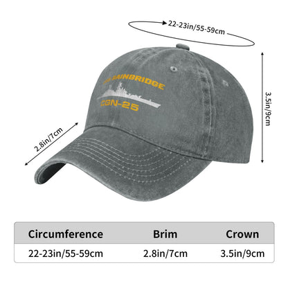 USS Bainbridge CGN-25 Printed unisex baseball cap adjustable cap veteran gift