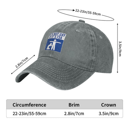 It's Not Gay If It's TSA Printed unisex baseball cap adjustable cap outdoor sun hats trucker hat