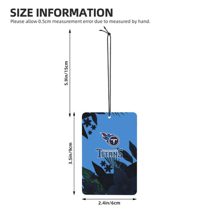 4pcs- Tennessee Titans blue car aromatherapy tablets Car Air Fresheners Cards Set