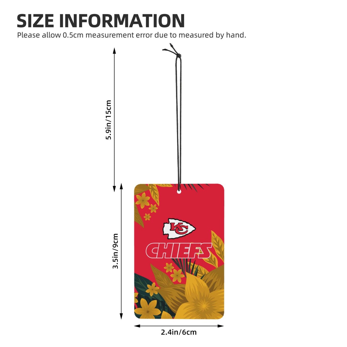 4pcs- Kansas City Chiefs car aromatherapy tablets Car Air Fresheners Cards Set