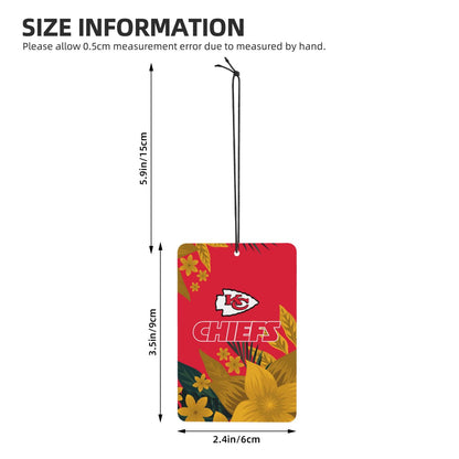 4pcs- Kansas City Chiefs car aromatherapy tablets Car Air Fresheners Cards Set
