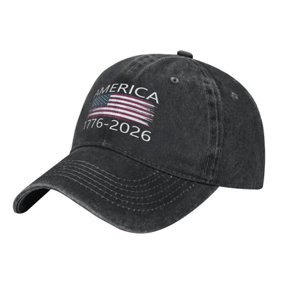 America 1776–2026(2) Printed unisex baseball cap outdoor hats adjustable cap trucker gift hat