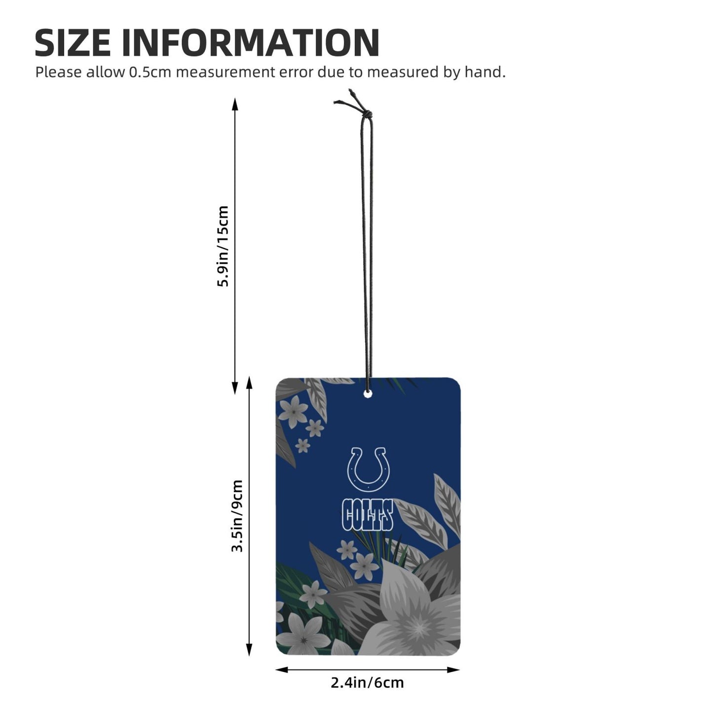 4pcs- Indianapolis Colts car aromatherapy tablets Car Air Fresheners Cards Set