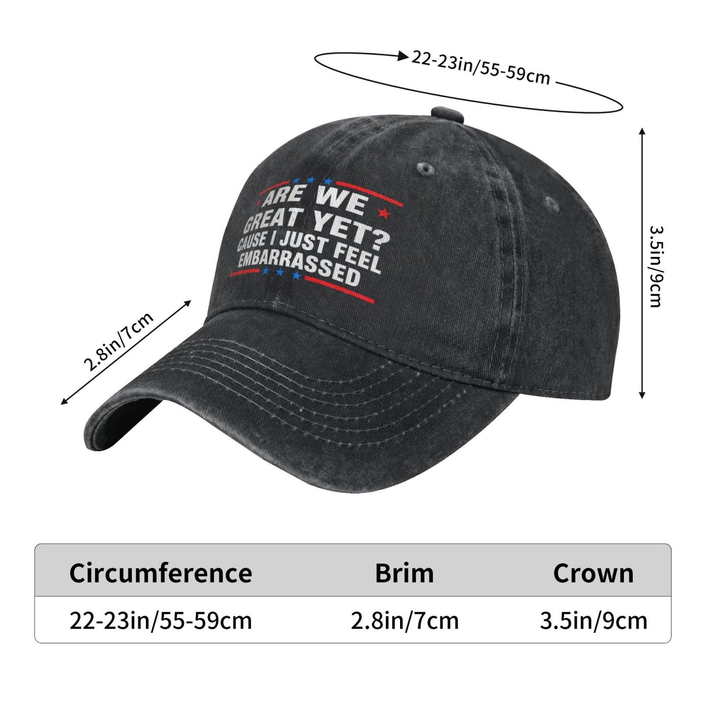 Are We Great Yet Printed unisex baseball cap outdoor hats adjustable cap trucker gift hat
