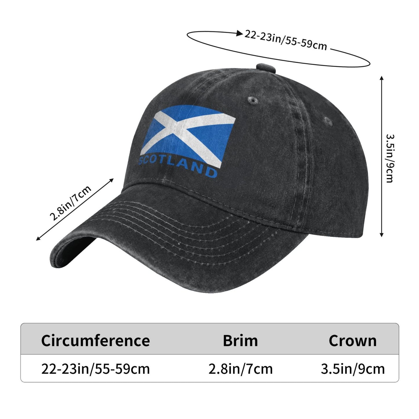 Scotland Printed unisex baseball cap adjustable cap outdoor trucker hat veterans Gifts