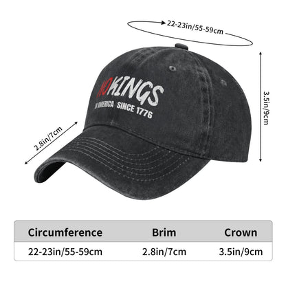 No Kings In America Since 1776 Printed unisex baseball cap outdoor hats adjustable cap trucker gift hat