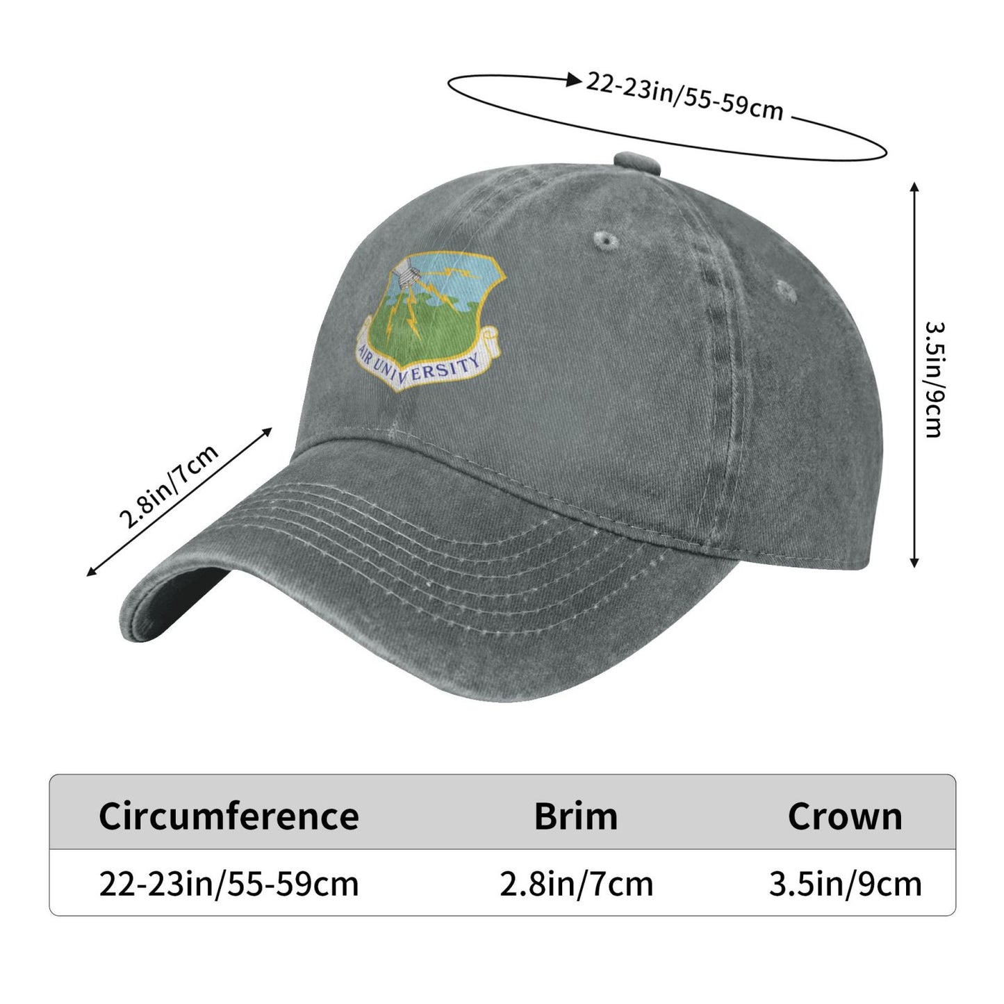 Air University Printed unisex baseball cap adjustable cap veteran gift