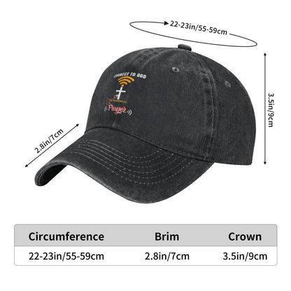 Connect To God The Password Is Printed unisex baseball cap adjustable cap outdoor sun hats trucker hat