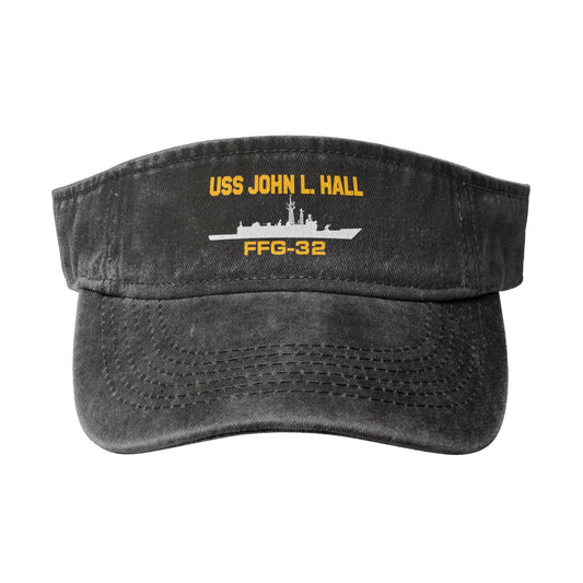 USS John L. Hall (FFG-32) Printed adjustable Empty Top Baseball Sun Cap unisex outdoor sports hat veterans gift