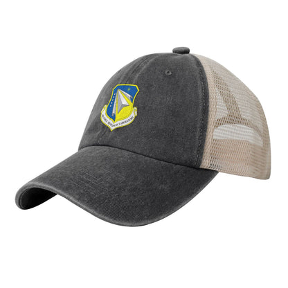 Air Force Research Laboratory Printed unisex baseball cap adjustable grid baseball cap veteran gift