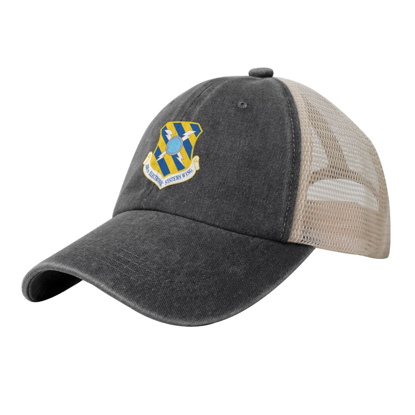 350th Electronic Systems Wing Printed unisex baseball cap adjustable grid baseball cap veteran gift