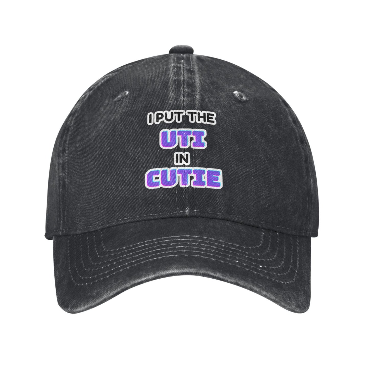I Put The Uti In Cutie Printed unisex baseball cap outdoor hats adjustable cap trucker gift hat