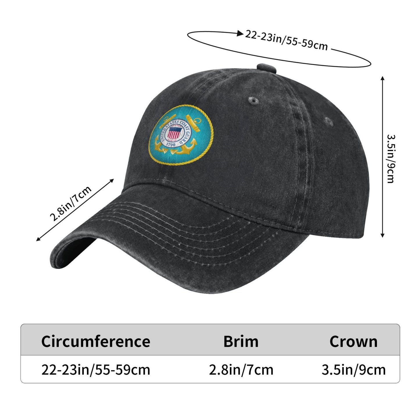 Seal Of The United States Coast Guard Printed unisex baseball cap adjustable cap veteran gift