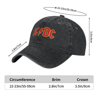 AC DC Printed unisex baseball cap adjustable cap outdoor trucker hat veterans Gifts