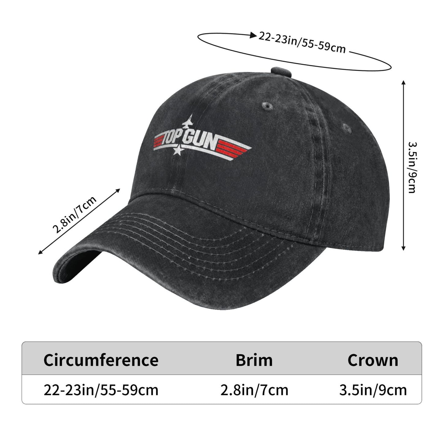 TOP GUN (2) Printed unisex baseball cap outdoor hats adjustable cap trucker gift hat