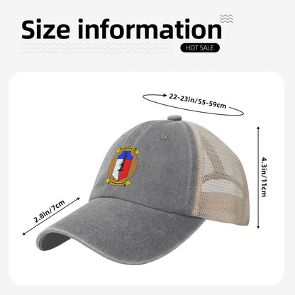 2nd MEB Insignia (transparent Background) 01 Printed unisex baseball cap adjustable grid baseball cap veteran gift
