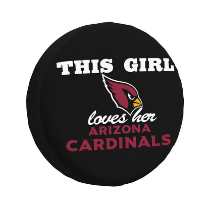 Arizona Cardinals Printing wheel dust cover black background car tire cover