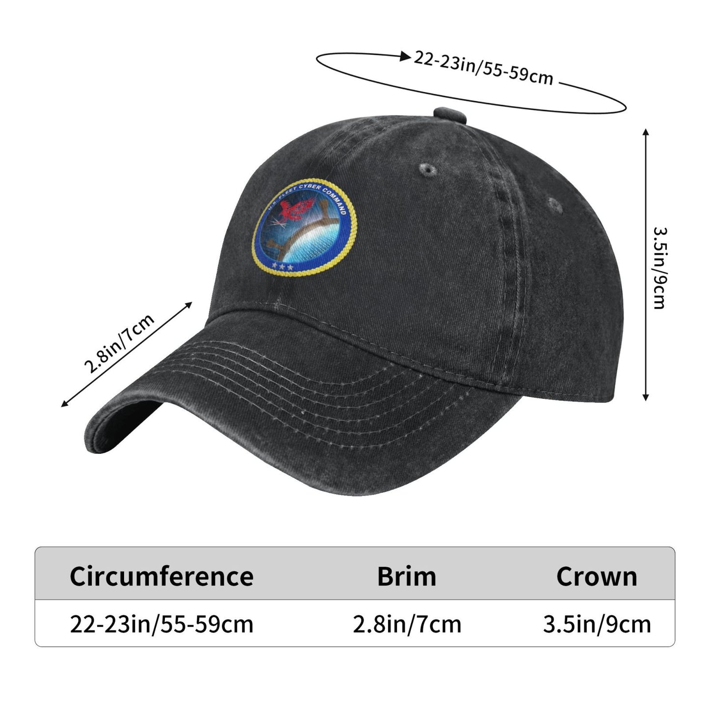 Seal Of The United States Fleet Cyber Command Printed unisex baseball cap adjustable cap veteran gift