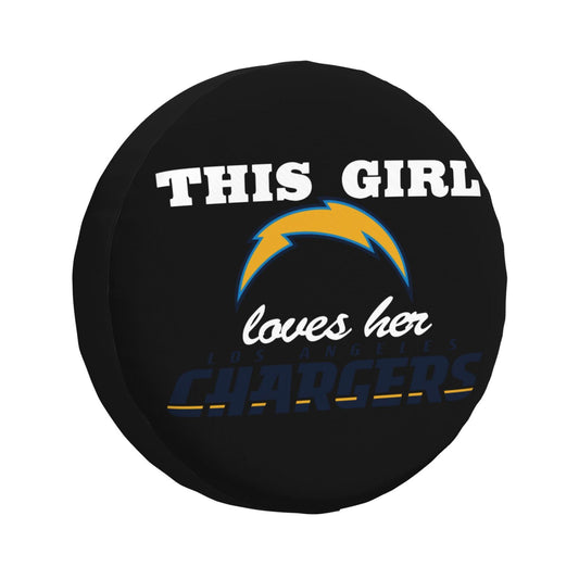 San Diego Chargers Printing wheel dust cover black background car tire cover