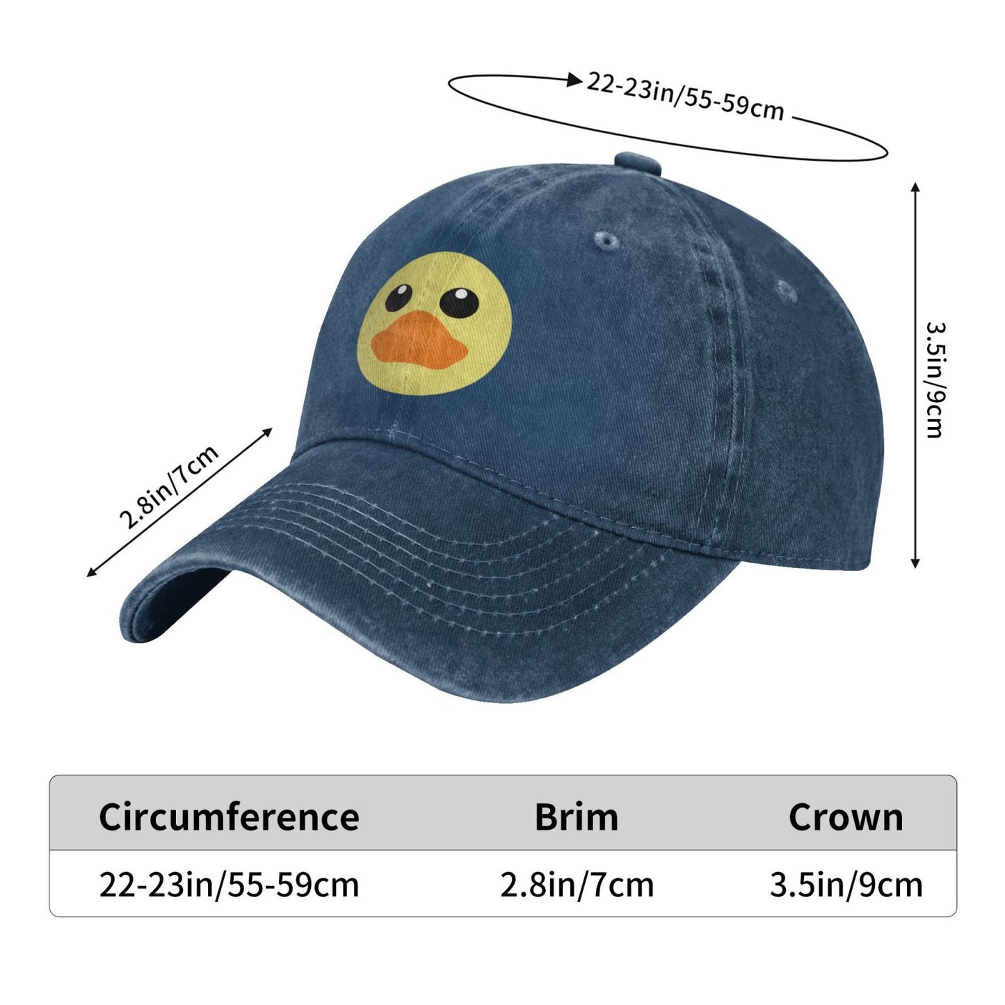 Rubber Duck Printed unisex baseball cap adjustable cap outdoor sun hats trucker hat