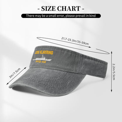 USS Klakring (FFG-42) Printed adjustable Empty Top Baseball Sun Cap unisex outdoor sports hat veterans gift