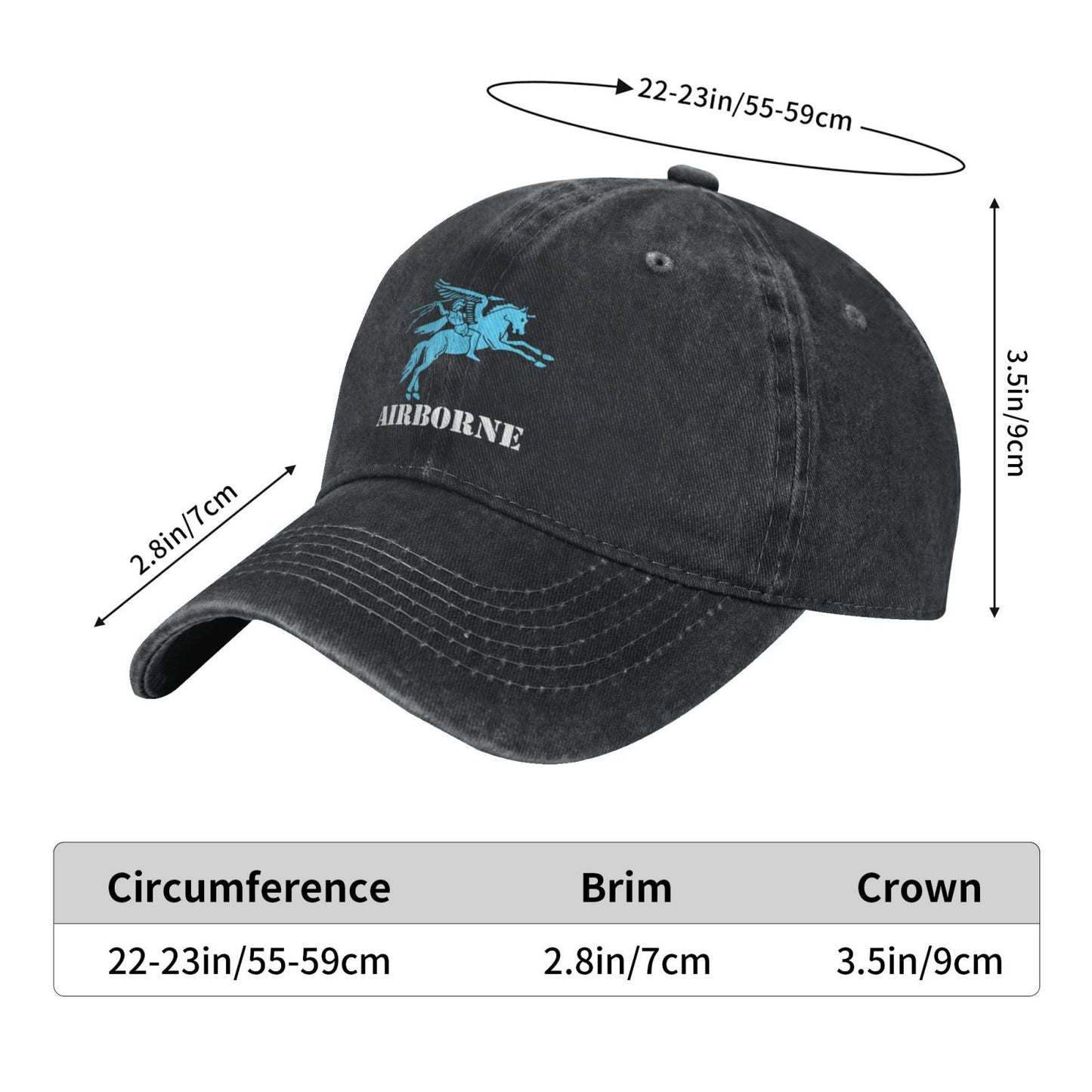 Pegasus Airborne Large Logo Printed unisex baseball cap adjustable cap outdoor sun hats trucker hat