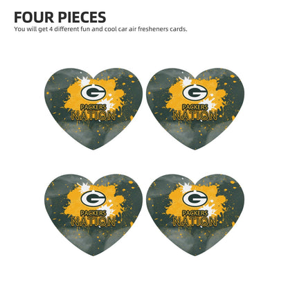 4-pcs Green Bay Packers Car Air Fresheners Cards Set car aromatherapy tablets