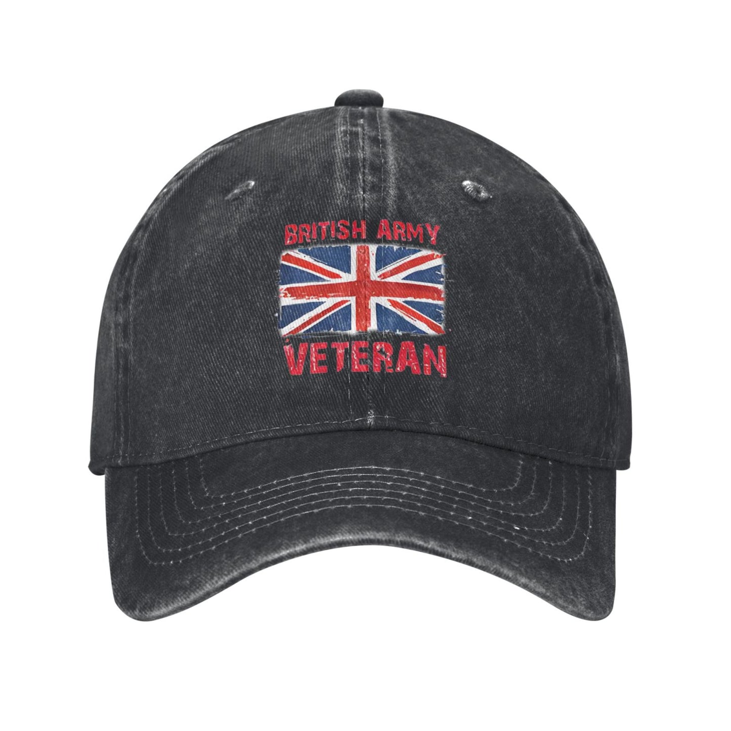 British Army VETERAN Flag Printed unisex baseball cap adjustable cap outdoor trucker hat veterans Gifts