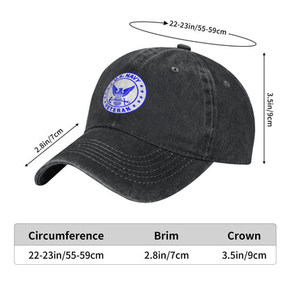 U.S. Navy Veteran Decal Printed unisex baseball cap adjustable cap outdoor sun hats trucker hat