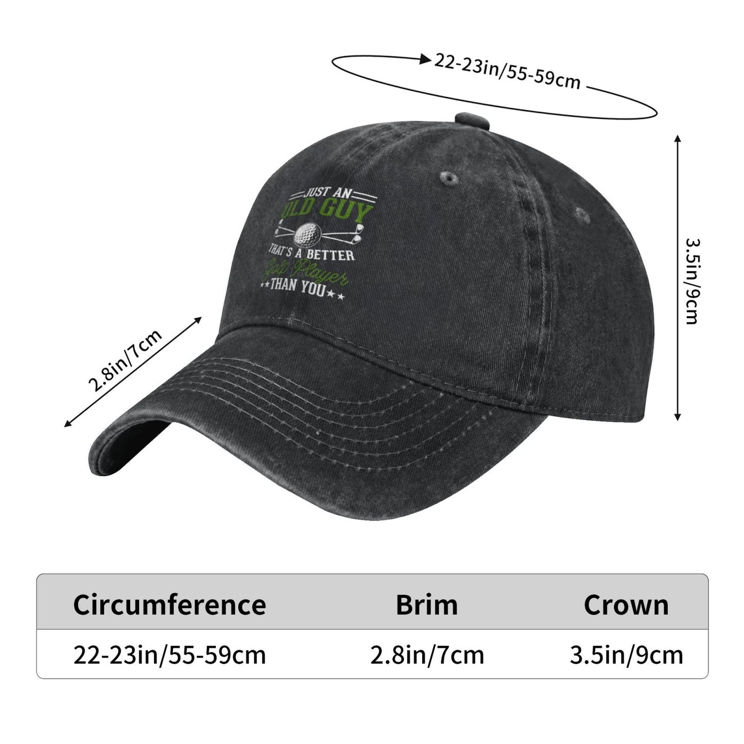 JUST AN OLD GUY THAT'S A BETTER THAN YOU Printed unisex baseball cap adjustable cap outdoor sun hats trucker hat