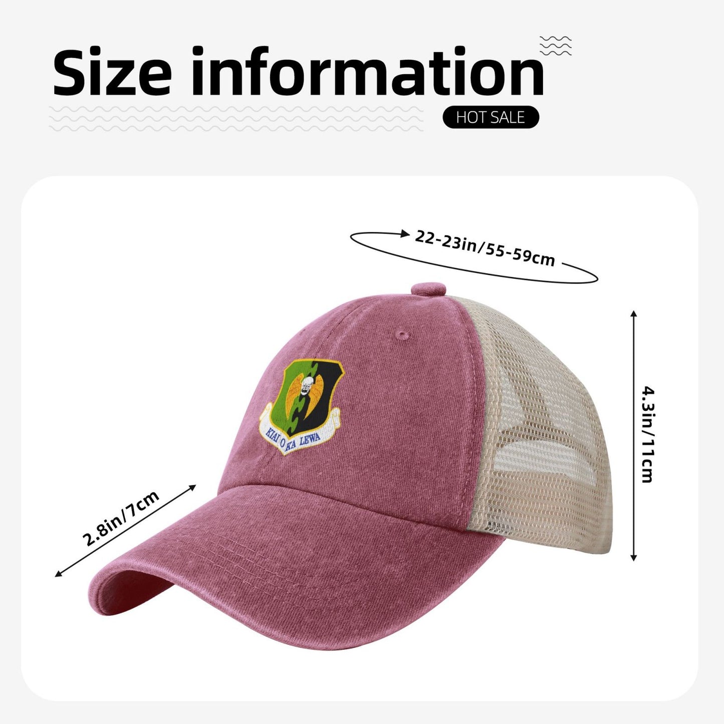5th Bomb Wing Printed unisex baseball cap adjustable grid baseball cap veteran gift