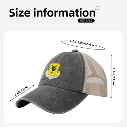 USAF-18th Wing Printed unisex baseball cap adjustable grid baseball cap veteran gift