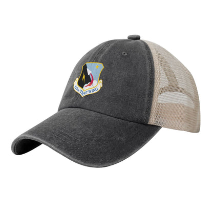 412th Test Wing Printed unisex baseball cap adjustable grid baseball cap veteran gift