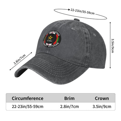 AFGHANISTAN COMBAT VETERAN Printed unisex baseball cap adjustable cap outdoor sun hats trucker hat
