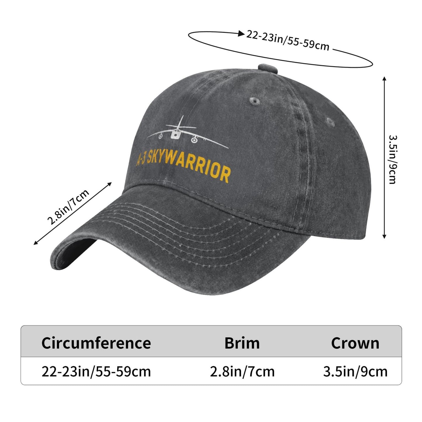 A-3 Skywarrior Printing unisex baseball cap adjustable hats veteran gift