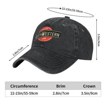 Chicago and North Western Railway Printed unisex baseball cap adjustable cap veteran gift