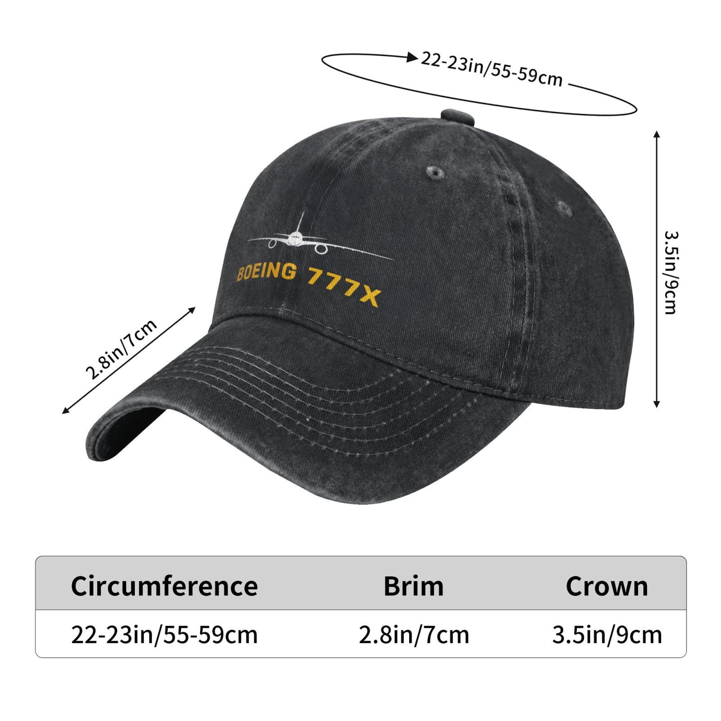BOEING 777X Printing unisex baseball cap adjustable hats Outdoor leisure hat veteran gift