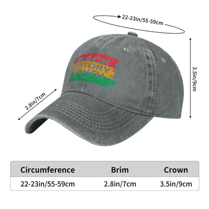 Black History Month Printed unisex baseball cap adjustable cap outdoor sun hats trucker hat