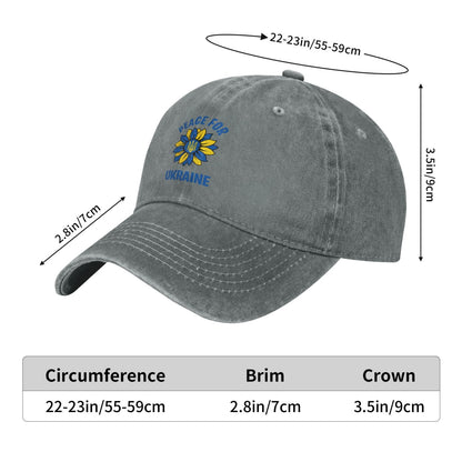 Sunflower Ukrainian Flag Printed unisex baseball cap adjustable cap outdoor sunshade trucker hat