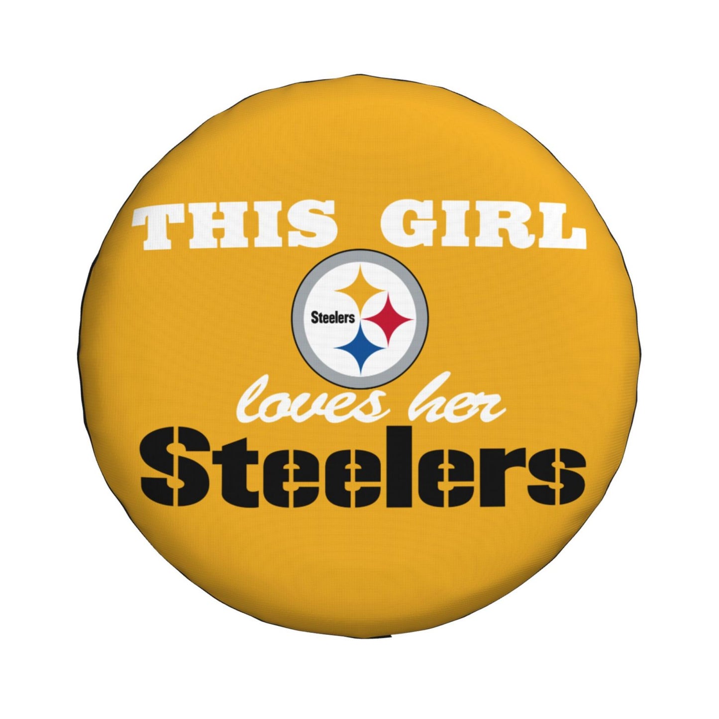 Pittsburgh Steelers Printing wheel dust cover Solid color background car tire cover