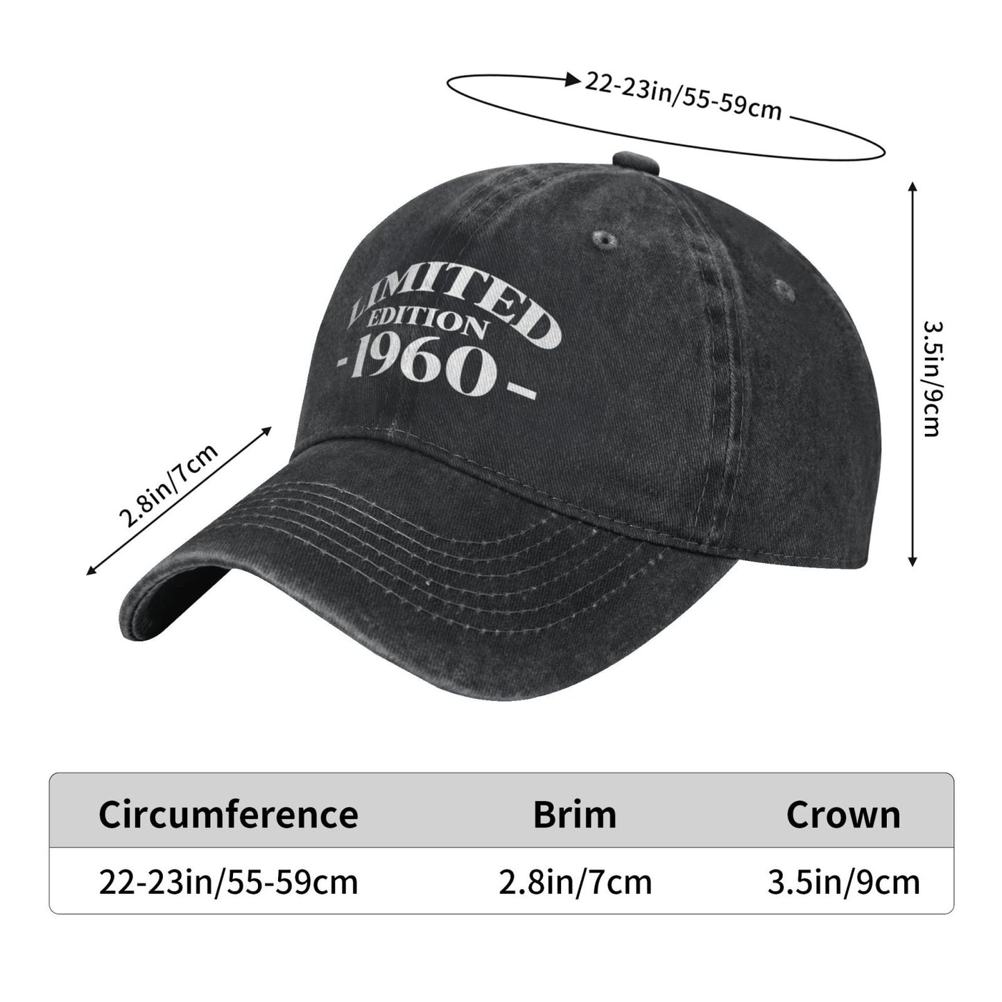 Limited Edition 1960 Printed unisex baseball cap outdoor hats adjustable cap trucker gift hat