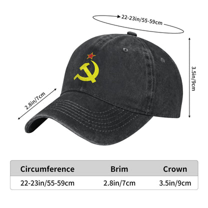 Hammer And Sickle And Star Printed unisex baseball cap outdoor hats adjustable cap trucker gift hat