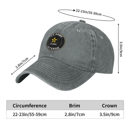 U.S. Army Licensed Round Veteran Printed unisex baseball cap adjustable cap outdoor sun hats trucker hat