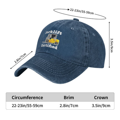 Forklift Certified (2) Printed unisex baseball cap adjustable cap outdoor sun hats trucker hat