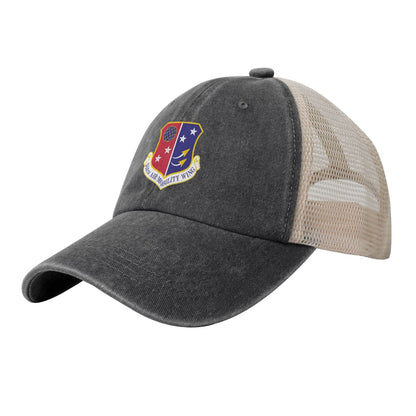 514 Air Mobility Wg Printed unisex baseball cap adjustable grid baseball cap veteran gift
