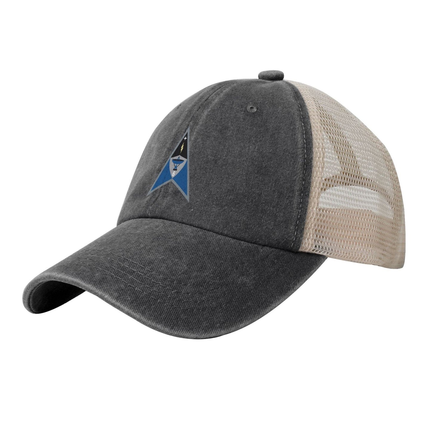 Space Delta 6 Emblem Printed unisex baseball cap adjustable grid baseball cap veteran gift