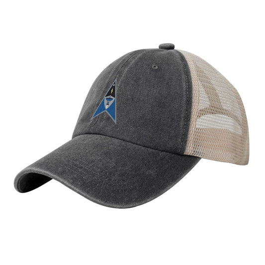 Space Delta 6 Emblem Printed unisex baseball cap adjustable grid baseball cap veteran gift