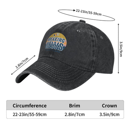 Breaking News I Don't Care Printed unisex baseball cap adjustable cap outdoor sun hats trucker hat