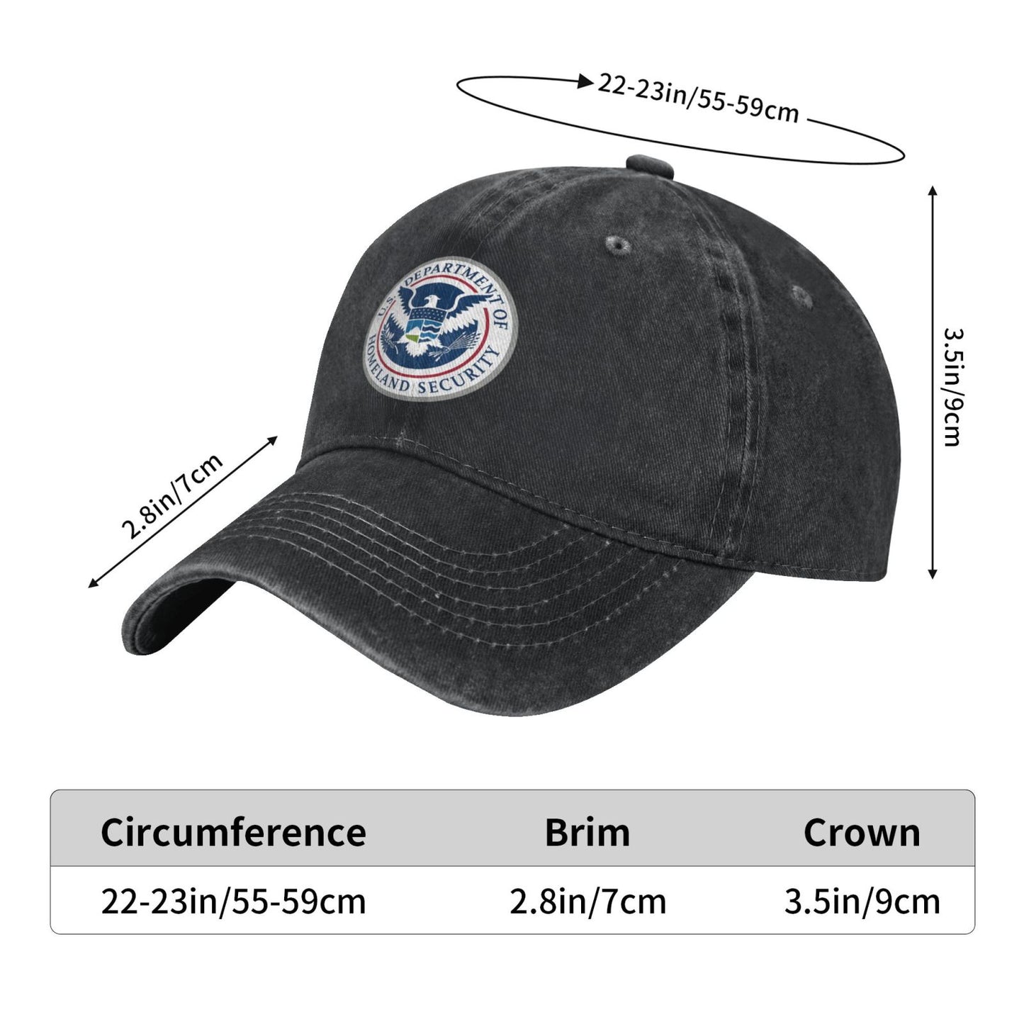 US Customs Stamp Printed unisex baseball cap adjustable cap outdoor sun hats trucker hat